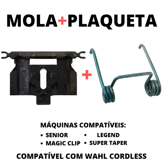 Kit Reposição Mola Plaqueta Para Máquina Magic Clip Cordless