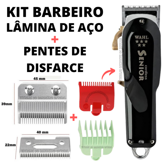 Kit Lâmina Aço + 2 Pentes Disfarce 0.5 E 1.5