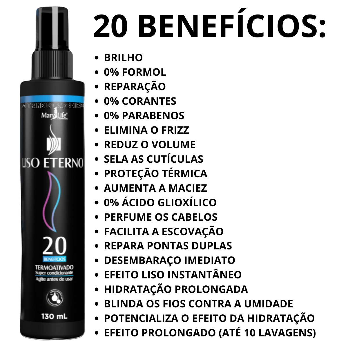 Spray Condicionante Termoativado Liso Eterno 20 Benefícios