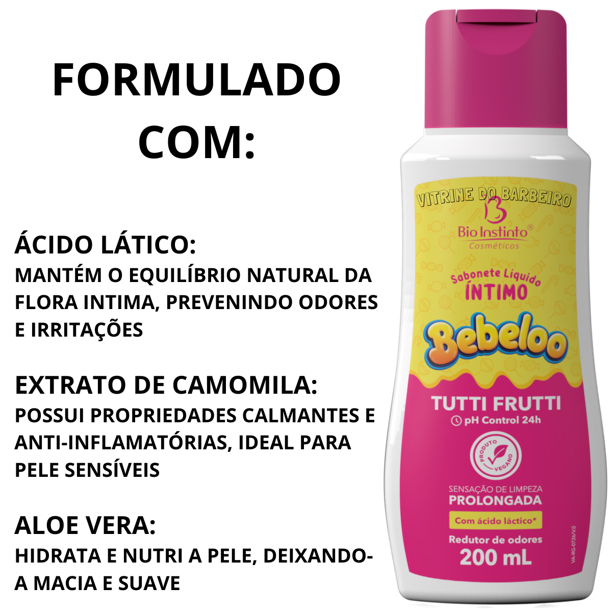 Sabonete Líquido Íntimo Bebeloo Tutti Fruti Limpeza Delicada