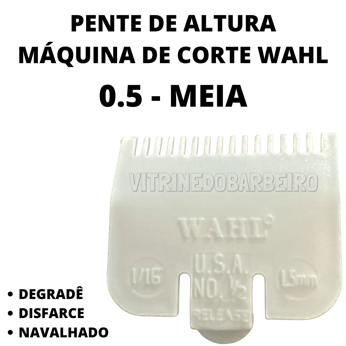 Pente De Meia 0.5mm Original Profissional Para Máquina de Corte