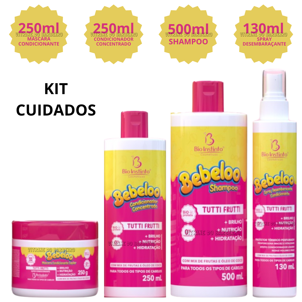 Shampoo Bio Instinto Kit Capilar Bebeloo Tutti Frutti Shampoo Condicionador