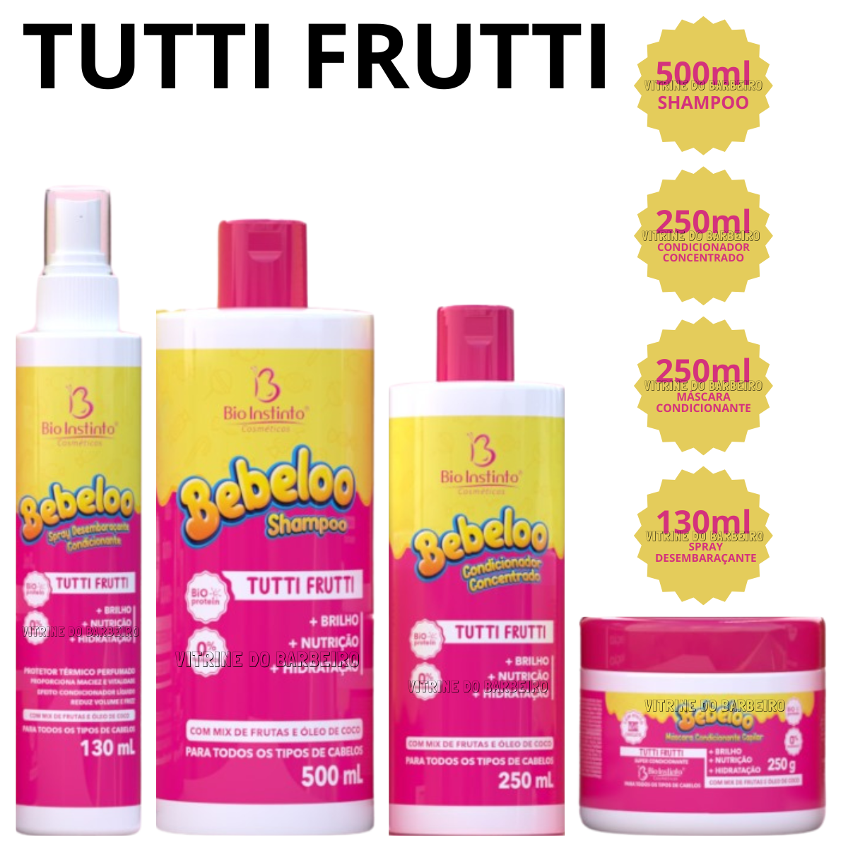 Shampoo Bio Instinto Kit Capilar Bebeloo Tutti Frutti Shampoo Condicionador