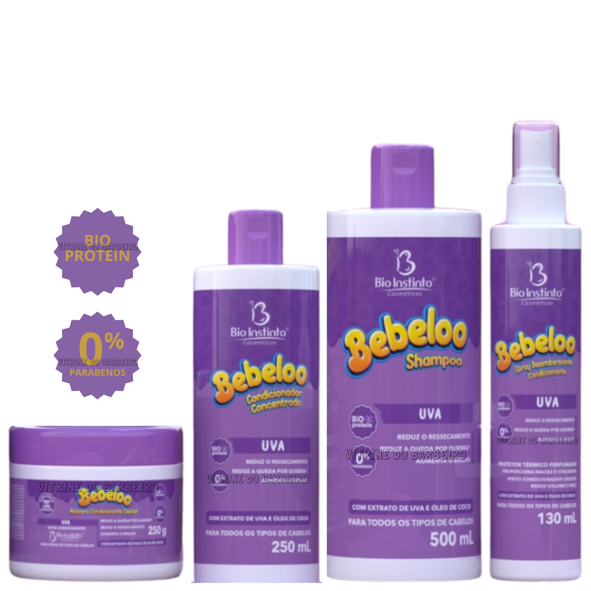 Kit Capilar Bebeloo Uva Kit Para Nutrição Hidratação Brilho