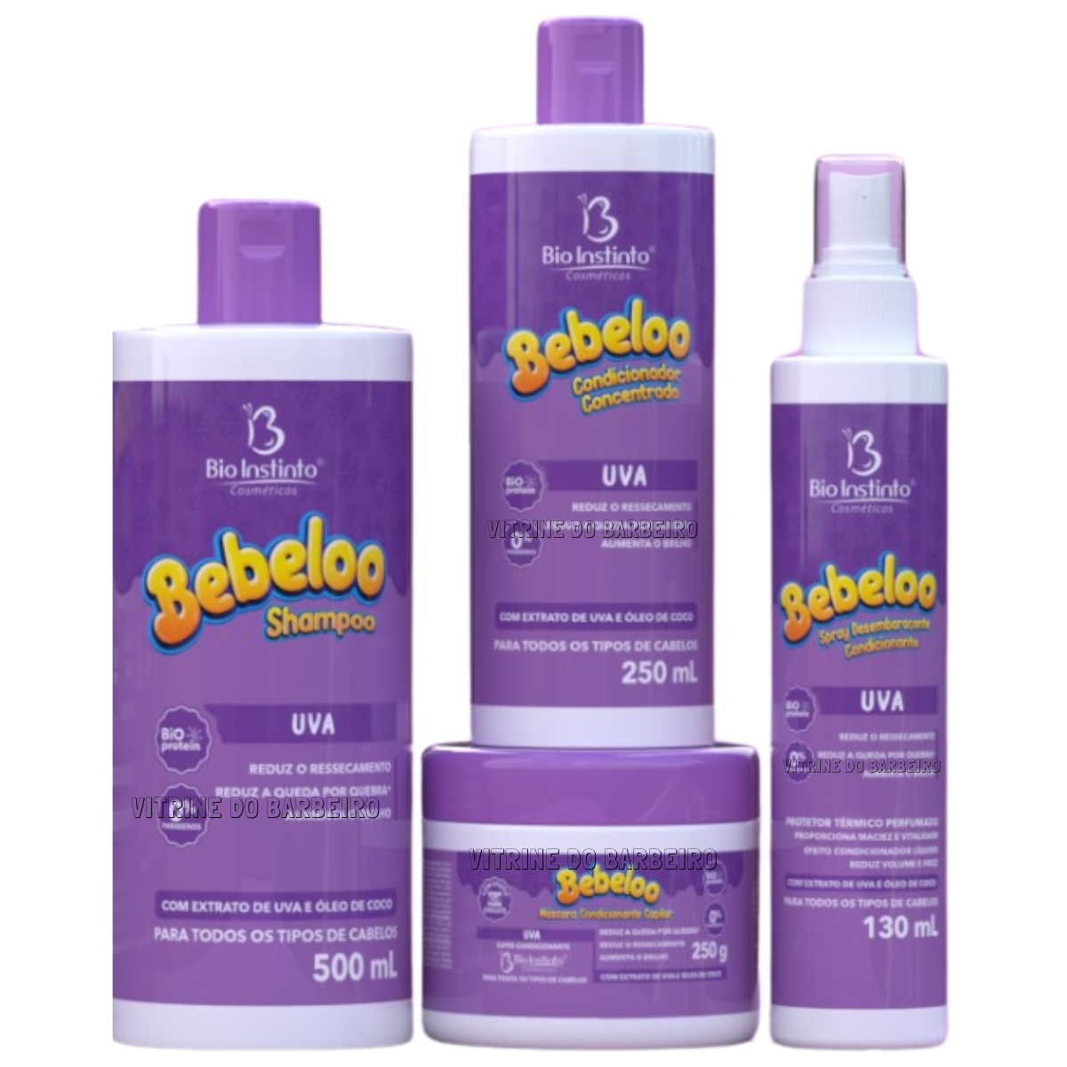 Kit Capilar Bebeloo Uva Kit Para Nutrição Hidratação Brilho