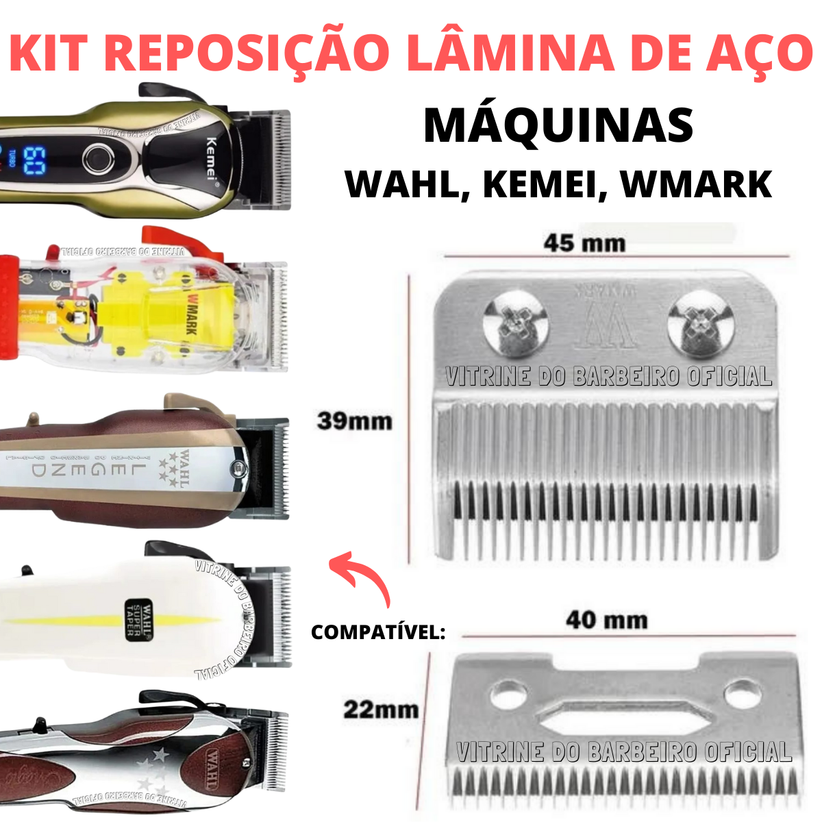 Kit Lâmina De Aço Reposição Para Máquina De Corte Senior