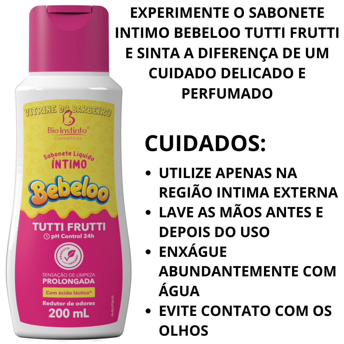 Sabonete Líquido Íntimo Bebeloo Tutti Fruti Limpeza Delicada