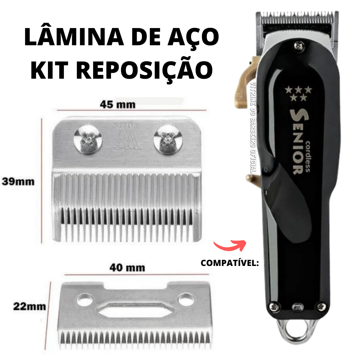 Kit Lâmina De Aço Reposição Para Máquina De Corte Senior