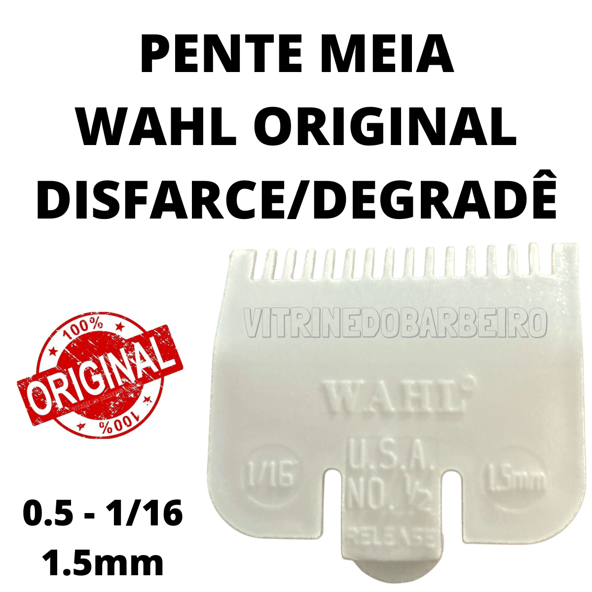 Pente De Meia 0.5mm Original Profissional Para Máquina de Corte