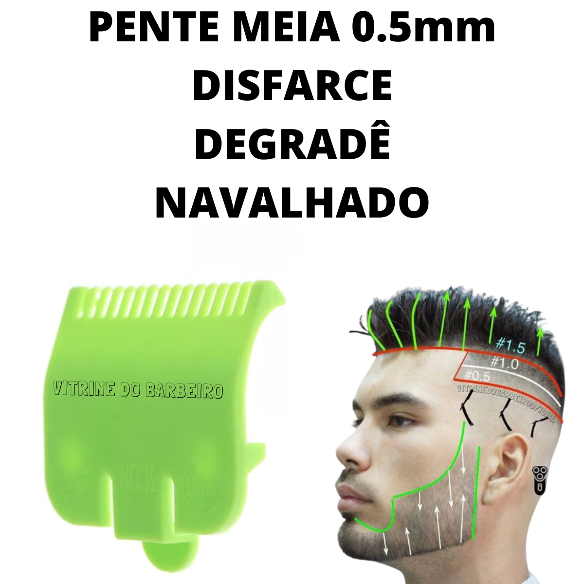 Pente Meia 0.5mm Para Máquina De Corte Profissional