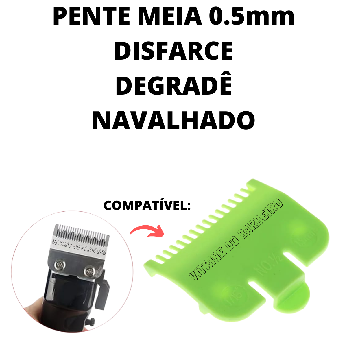 Pente Meia 0.5mm Para Máquina De Corte Profissional