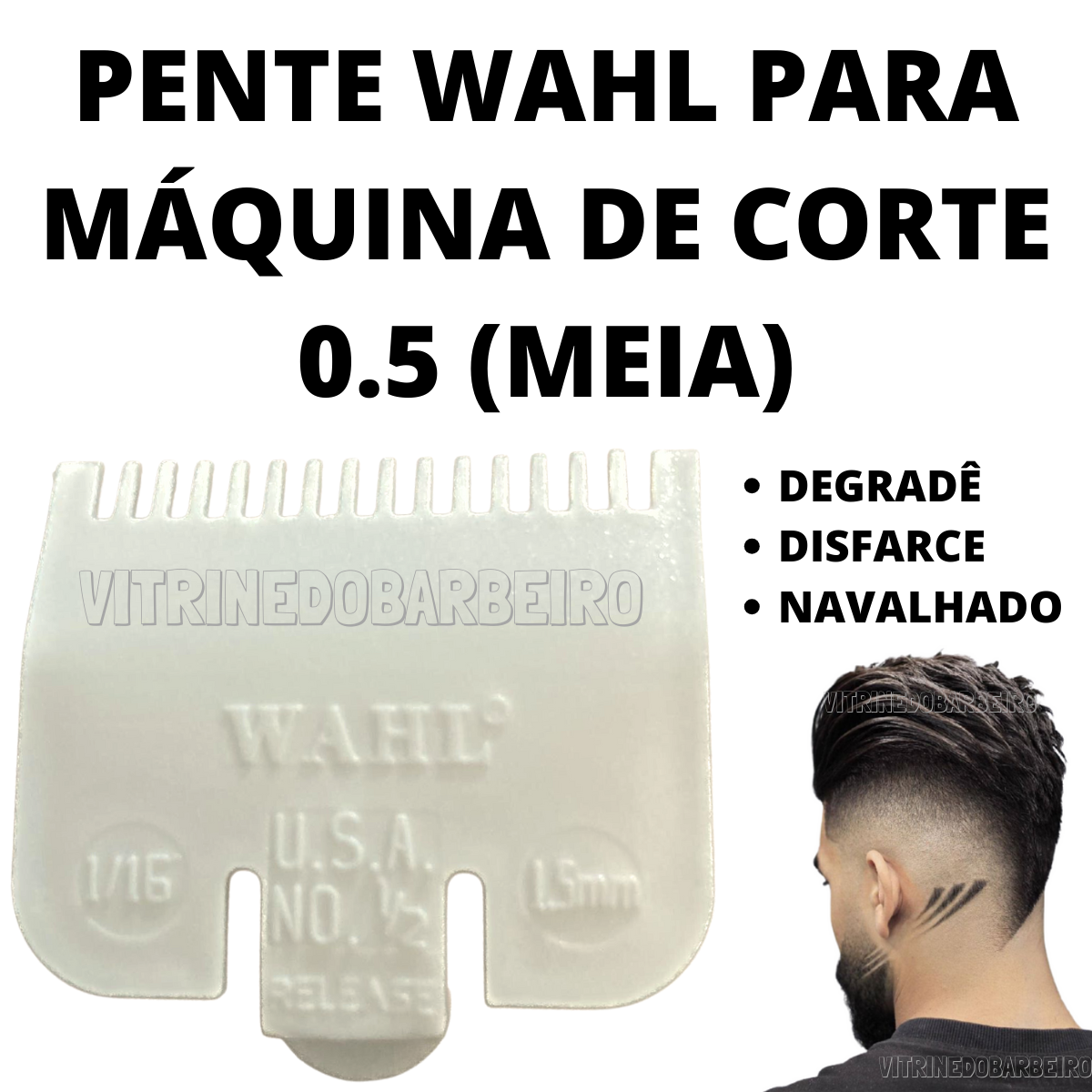 Pente De Meia 0.5mm Original Profissional Para Máquina de Corte