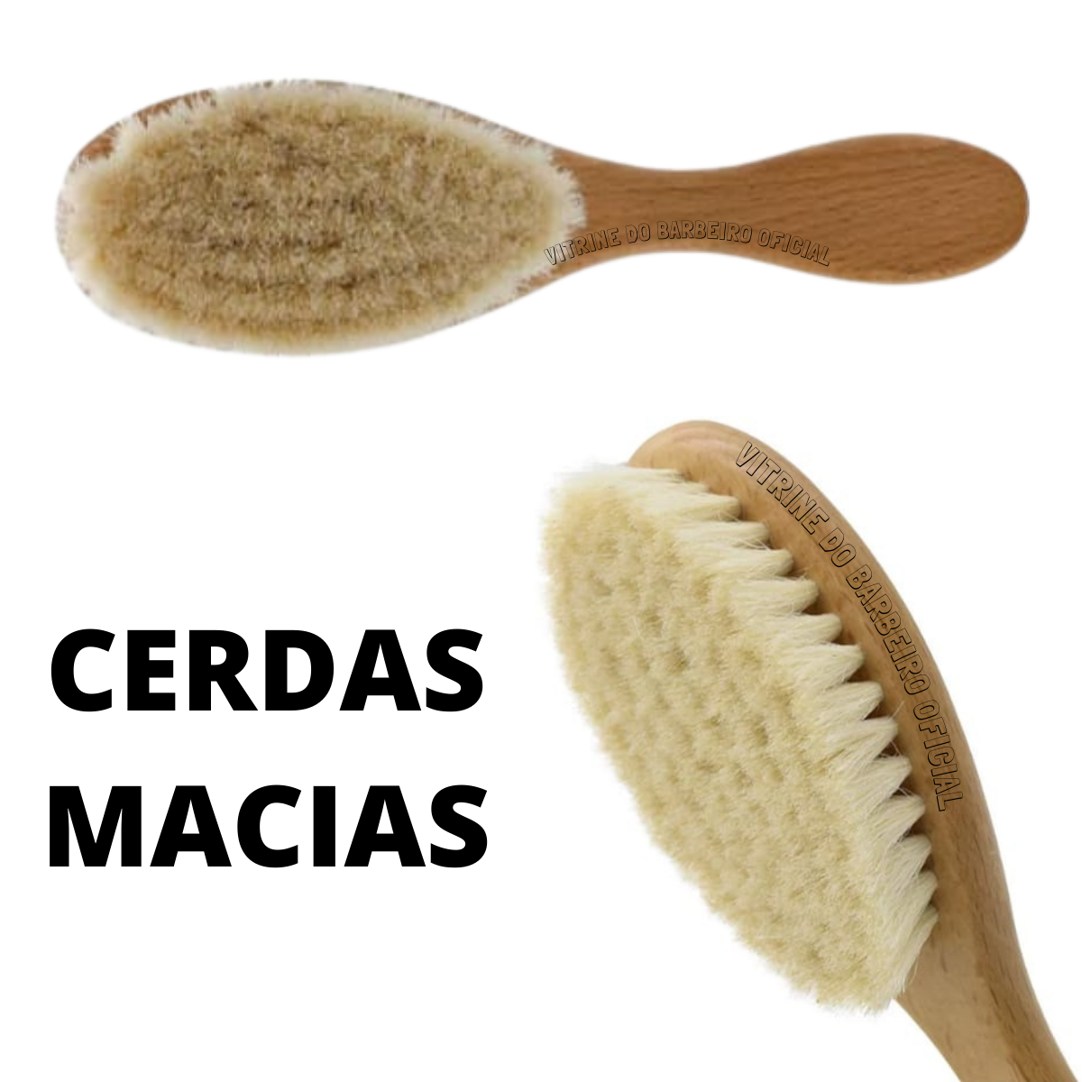 Escova Profissional Cerdas Macias Limpeza Corte De Cabelo