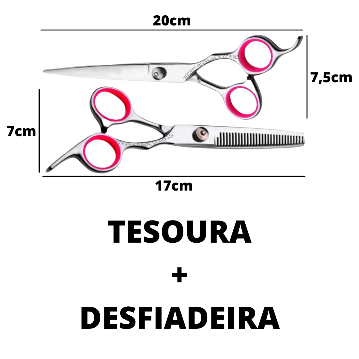 Kit Petshop Tesoura + Desbastadeira Para Tosa Cão E Gato