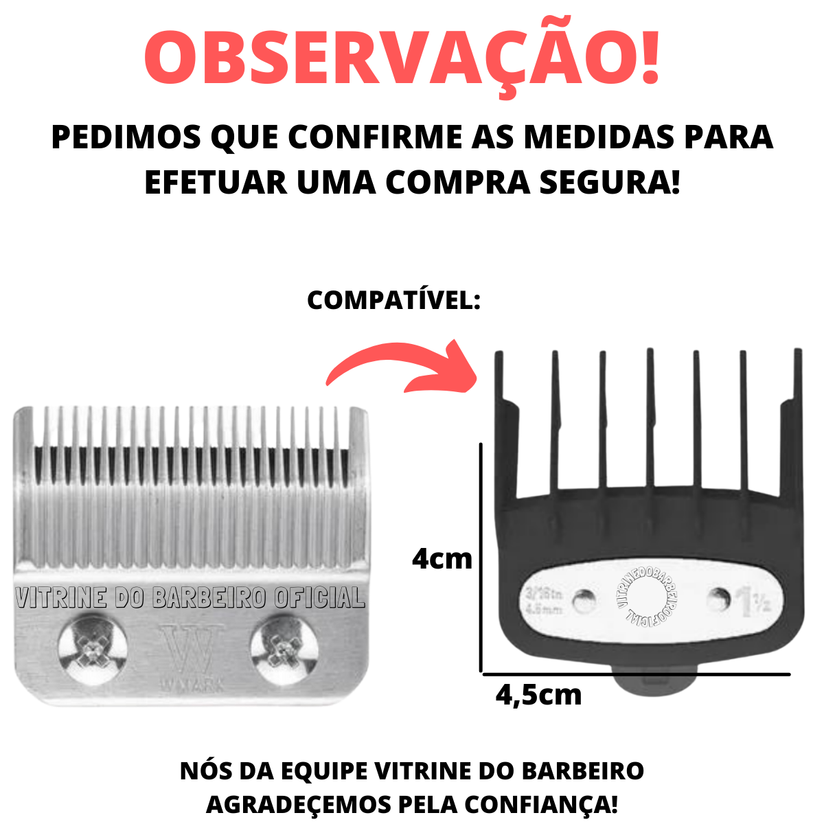 Kit Pentes Disfarce 0,5 E 1,5 Trava De Metal Para Máquinas De Corte