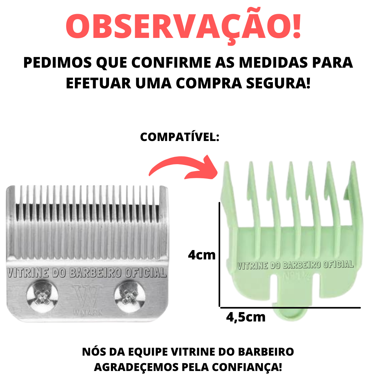 Kit Lâmina Aço + 2 Pentes Disfarce 0.5 E 1.5