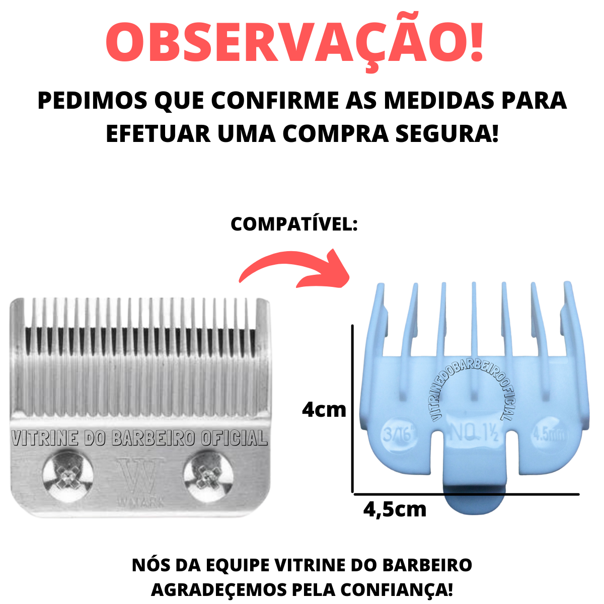 Kit 3 Pentes Disfarce N° 0.5 + N° 1.5 + Pente N° 1 Universal