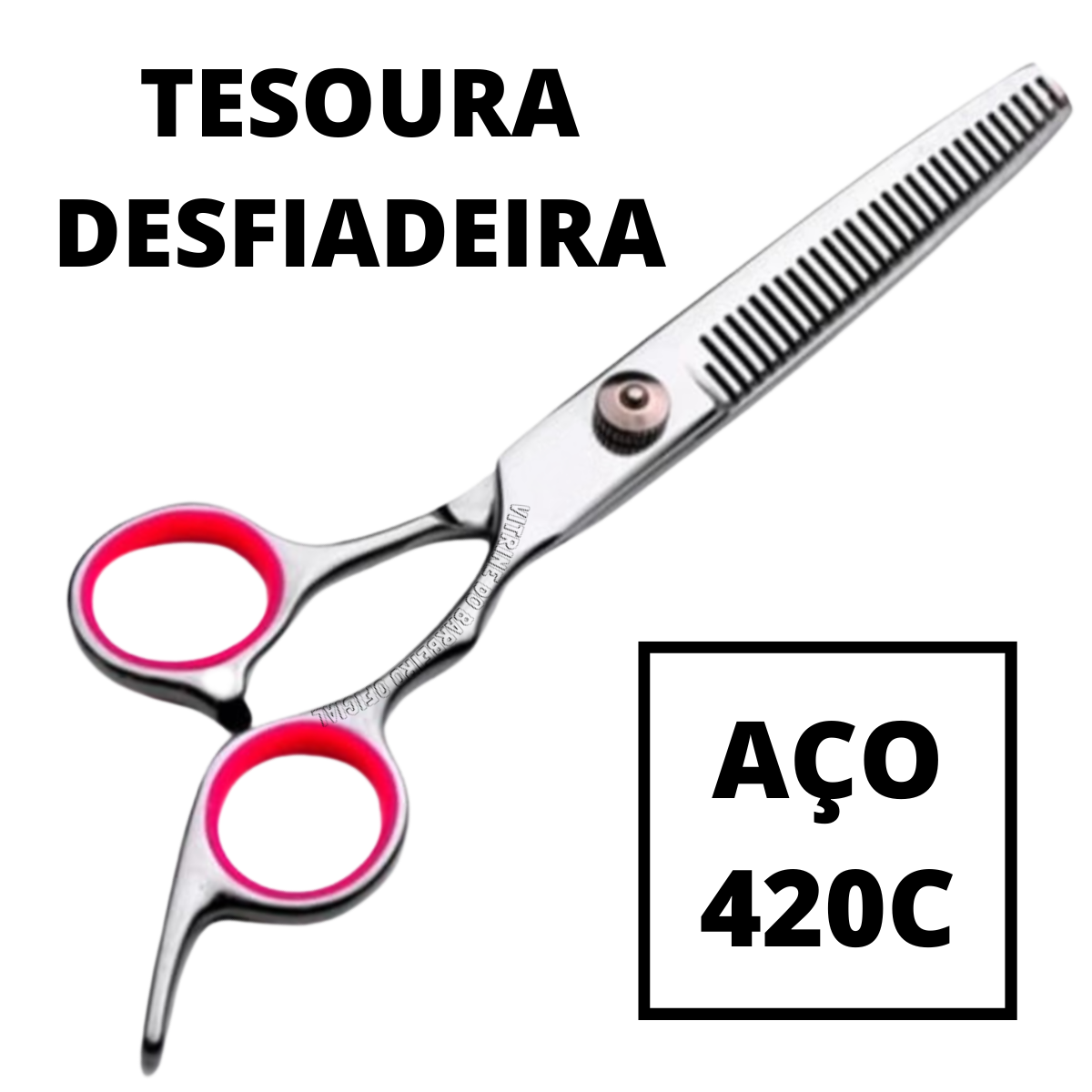 Kit Tesoura Curvada + Desbastadeira Tosa Pet Para Petshop