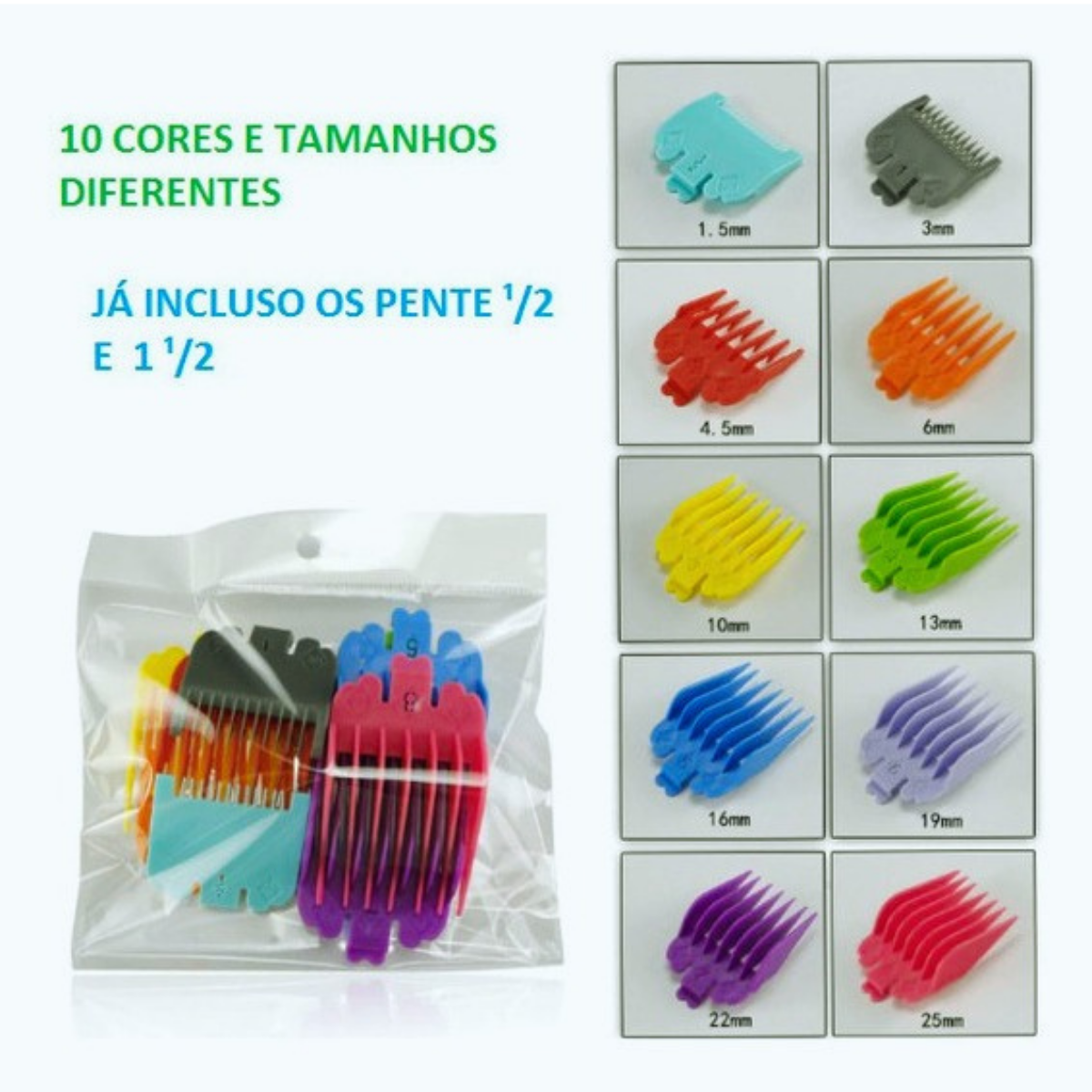 Kit 8 Pentes + 2 Pentes Disfarce Profissional