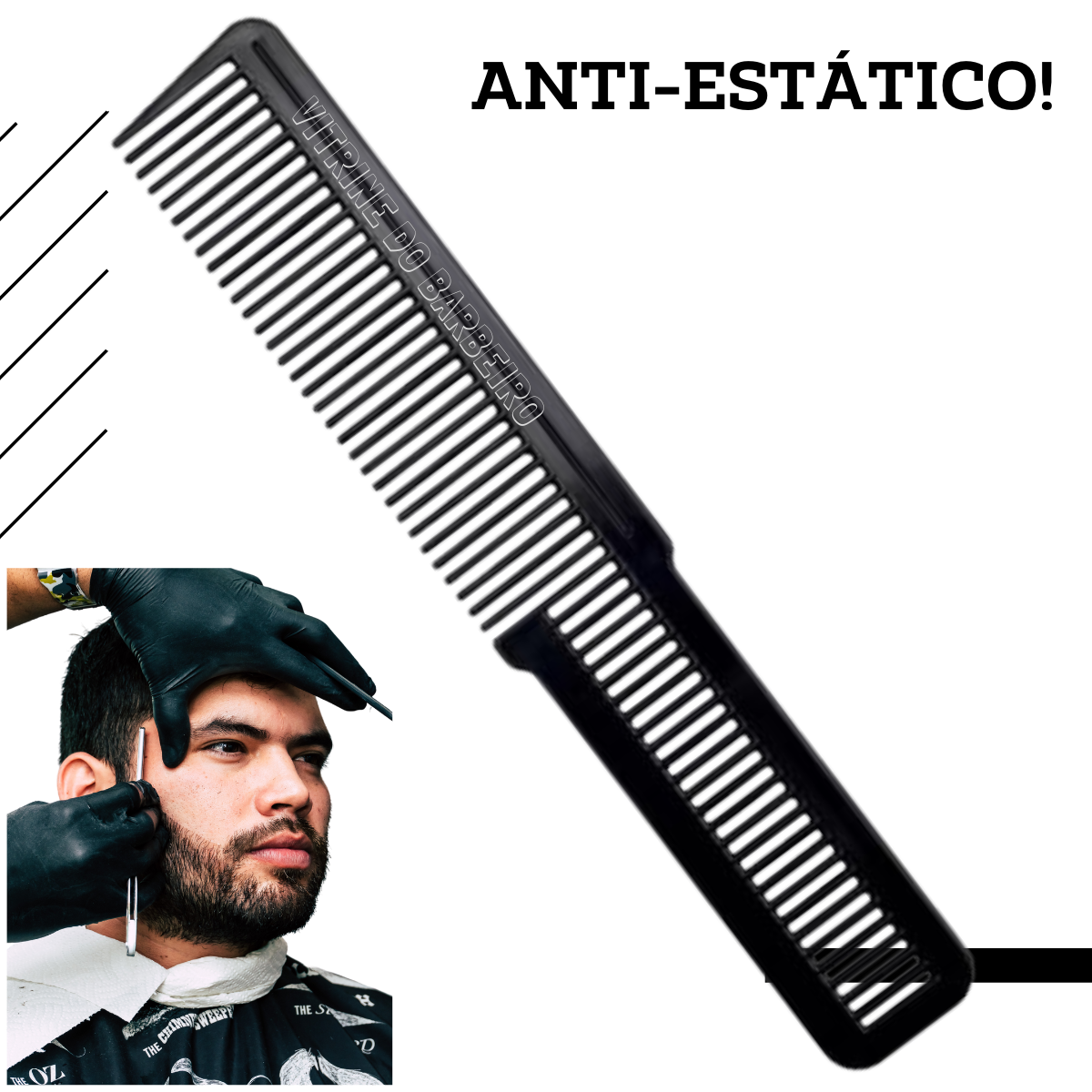 Pente Antiestático Para Corte De Cabelo Profissional