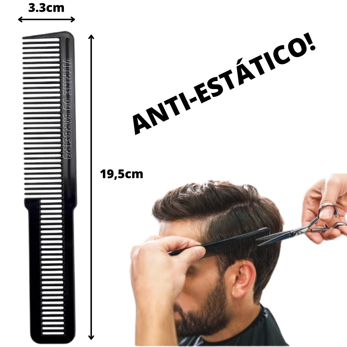 Pente Antiestático Para Corte De Cabelo Profissional