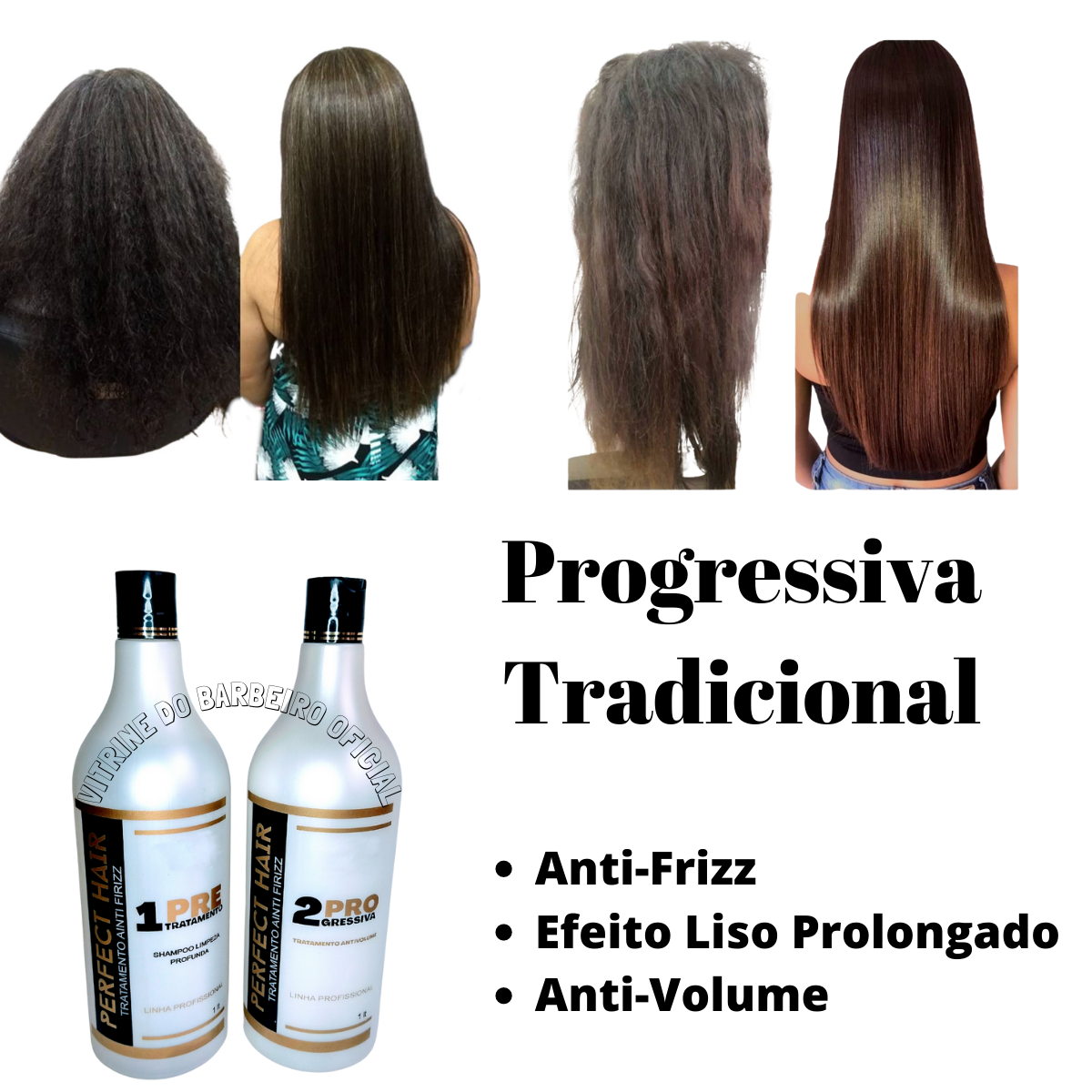 Kit Progressiva Tradicional Profissional Antifrizz